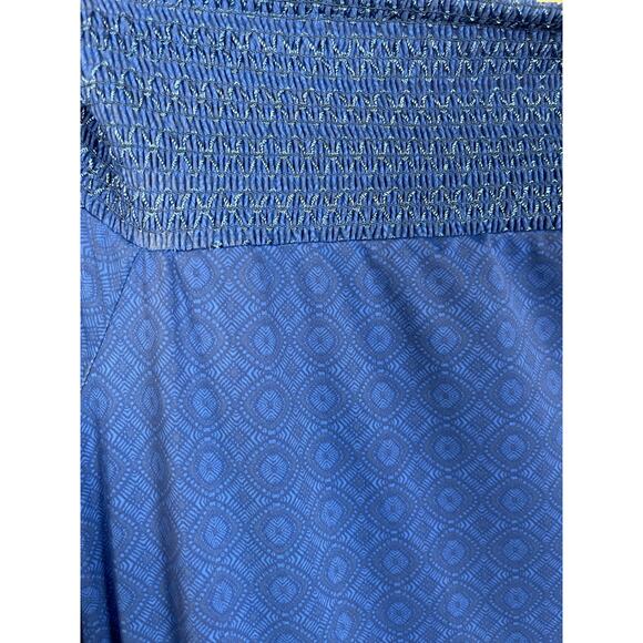 Cabana Life Royal Blues Embroidered Pom-Pom Off-The-Shoulder Dress Size Medium - Picture 7 of 13